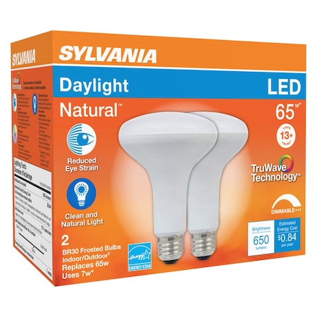 Sylvania Sylvania TruWave BR30 E26 (Medium) LED Floodlight Bulb Daylight 65 Watt Equivalence 2 pk 40730